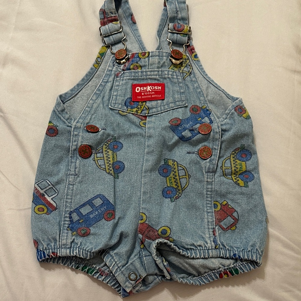 OshKosh Vehicle Print Overall Romper